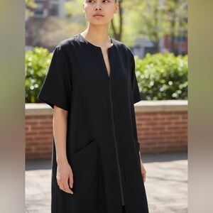Henri Bendel 90’s  Short Sleeve Zip-Up Dress with pockets